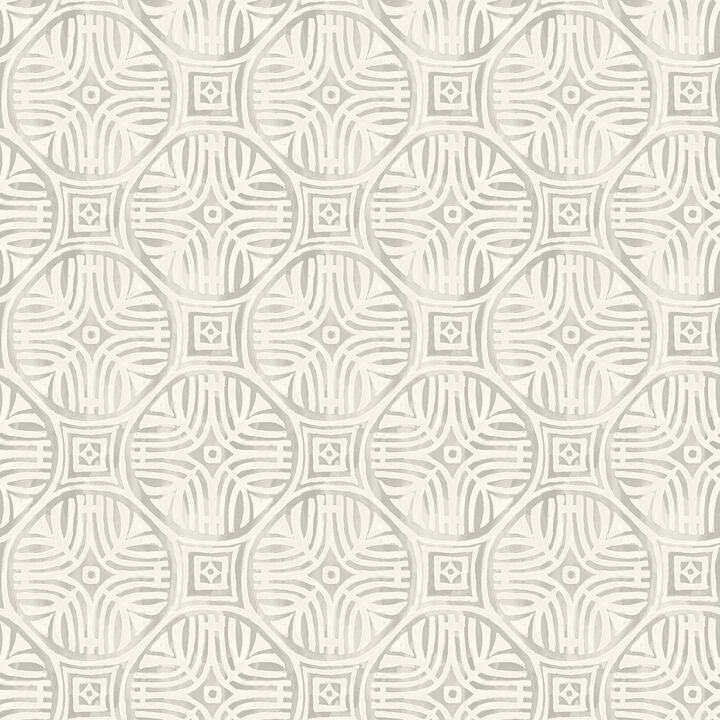 Sandee Grey Medallion Wallpaper