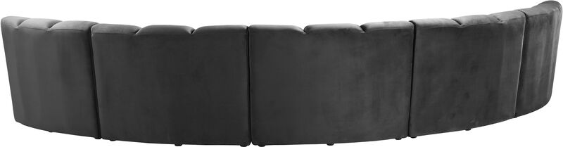 Meridian Furniture Infinity Grey Velvet 5pc. Modular Sectional image number 3