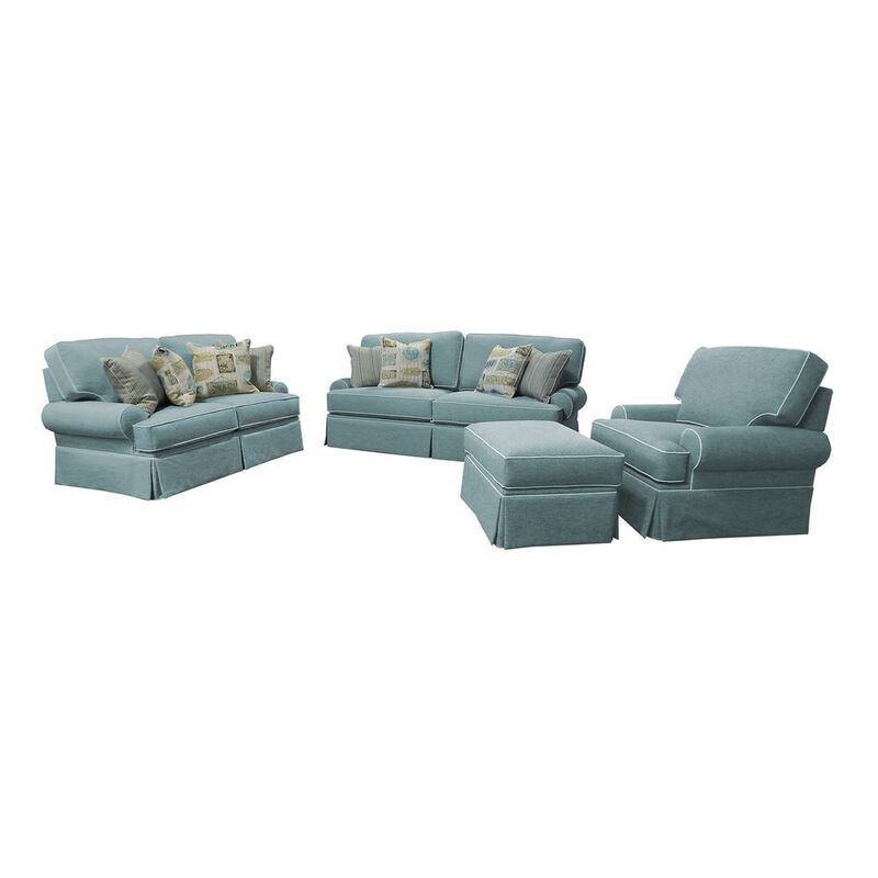American Furniture Classics Coastal Aqua Series Upholstered Armchairs