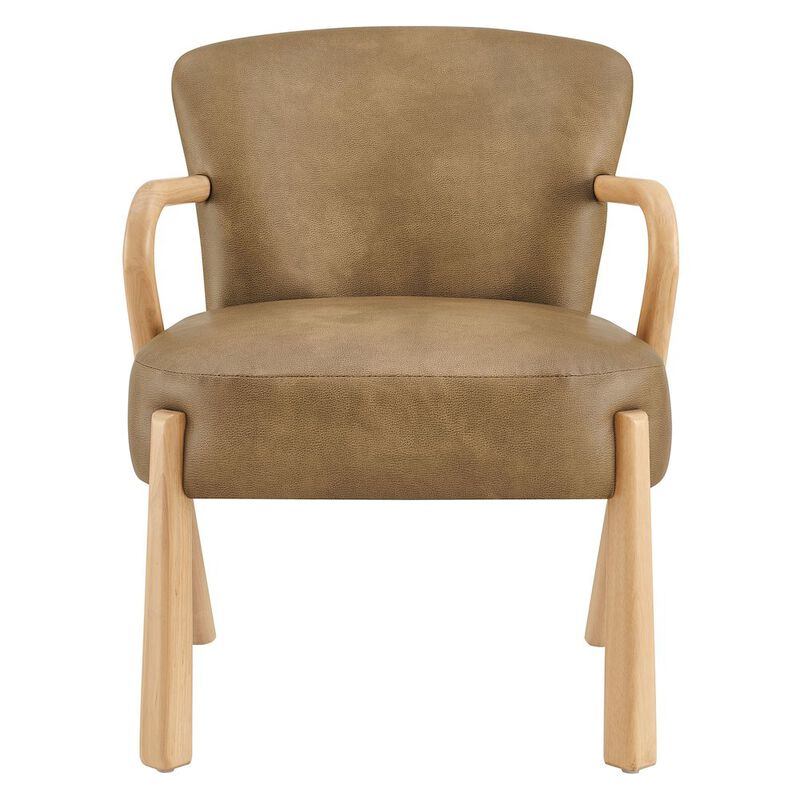 Arden Faux Leather Upholstered Accent Armchair image number 5