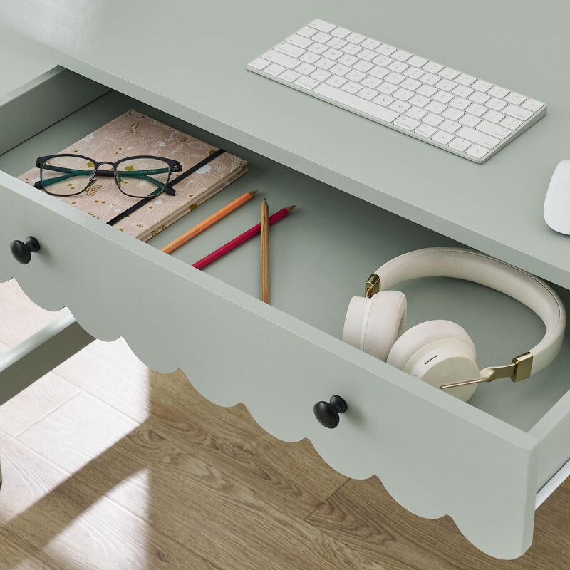 Modway Emmeline Scallop Desk in Sage image number 5
