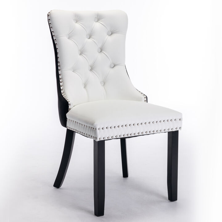 Streamdale Contemporary PU & Velvet Dining Chair Set