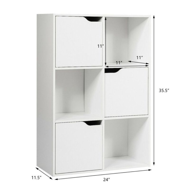 Hivago 6 Cubes Wood Storage Shelves Organization