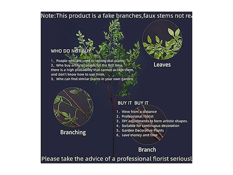 Artificial Plants 2 Pack 43 Inch Green Nandina Faux Branches Vase Shop Garden image number 3
