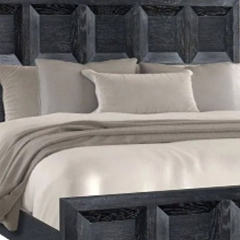 Queen Bedroom Set, Weathered Black Wood, 3 Piece Set with 2 Nightstands image number 3