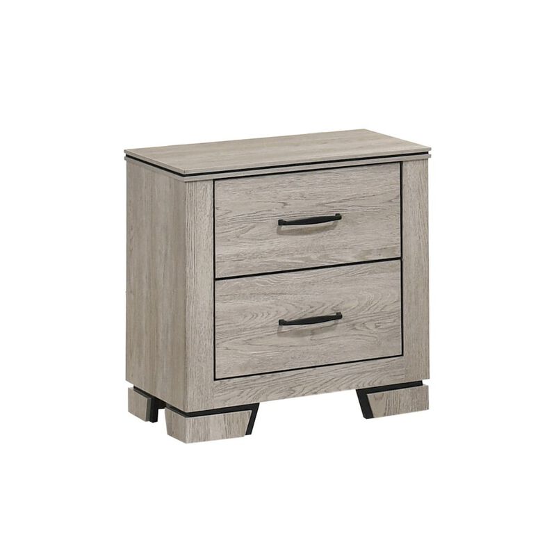 Best Quality Furniture 5pc Eastern King Panel Bedroom Set Oak image number 1