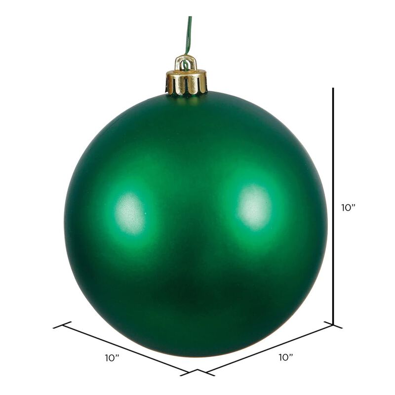 Vickerman 10" Emerald Matte Ball Ornament image number 1