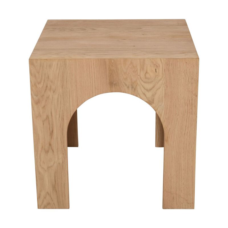 Jofran Archimedes 20 Arched Wood Square Modern Rustic End Table