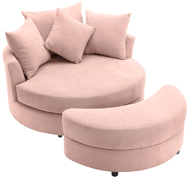 Pislug 360&deg; Swivel Accent Barrel Chair image number 0