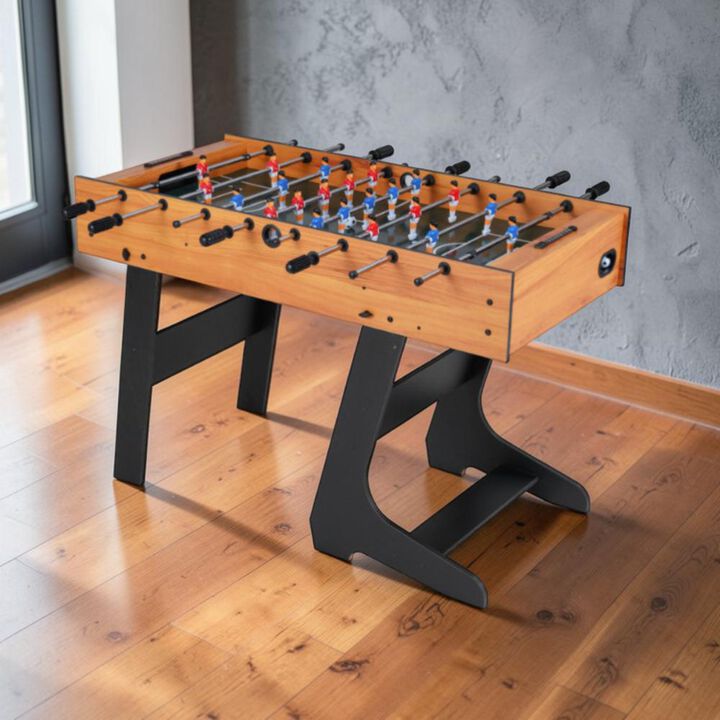 Foosball Table Foldable with 22 Players, Slide Scorers, Compact Game Table