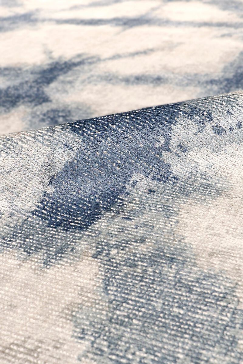 Pasargad Home Shibori Hand-Loomed/Blue Bsilk & Wool Area Rug image number 3