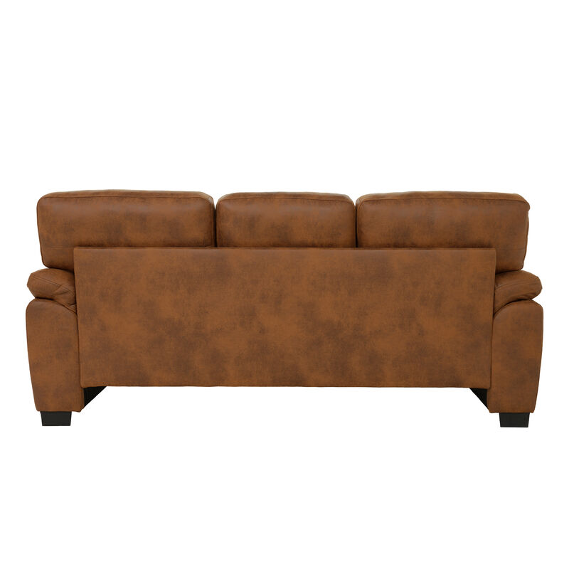 Domord Modern 81" Foil Fabric Sofa image number 4