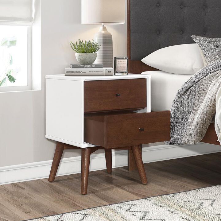 Ashcroft Furniture Co Caroline Mid Century Modern Style Night Stand