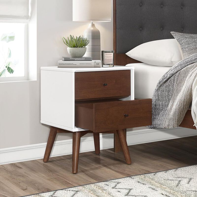 Ashcroft Furniture Co Caroline Mid Century Modern Style Night Stand