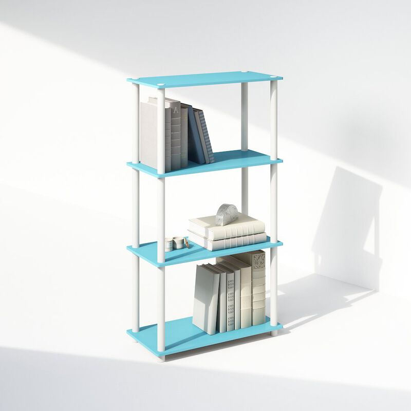 Turn-N-Tube 4-Tier Multipurpose Shelf Display Rack, Shelving Unit, Bookcase