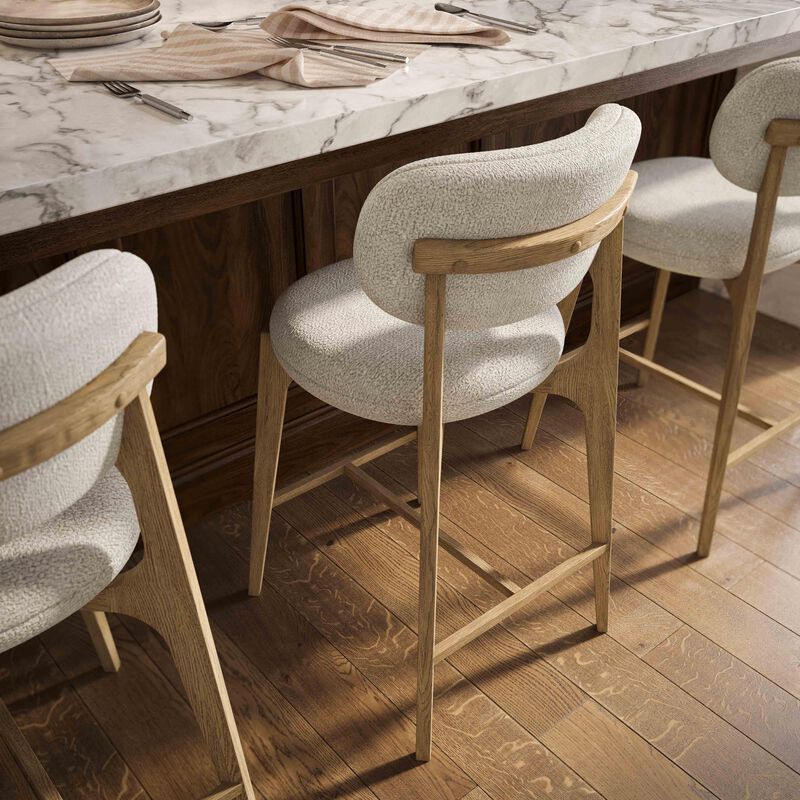 Tov Furniture Carnation Cream Performance Fabric Counter Stool image number 1