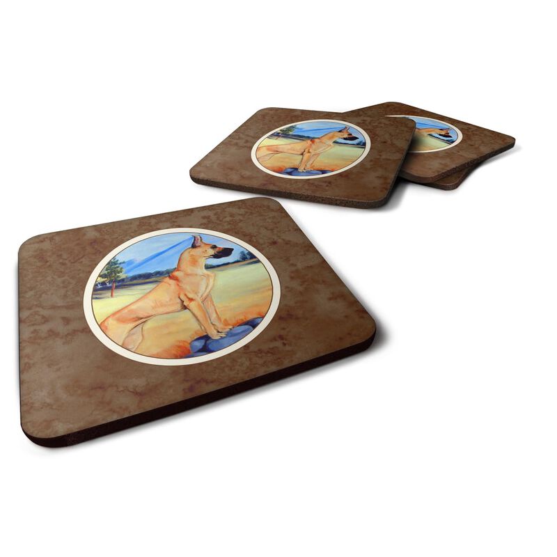 Caroline's Treasures 7504FC Great Dane Foam Coasters (Set of 4), 3.5, Multicolor image number 0