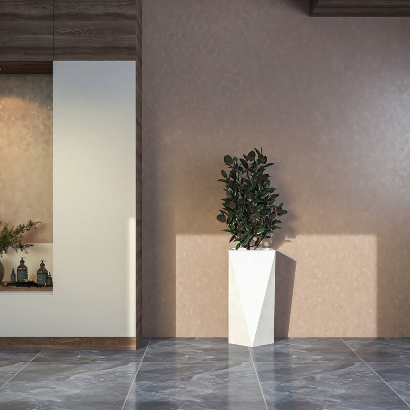 LeisureMod Aloe Series Fiberstone and MgO Clay 29" Planter