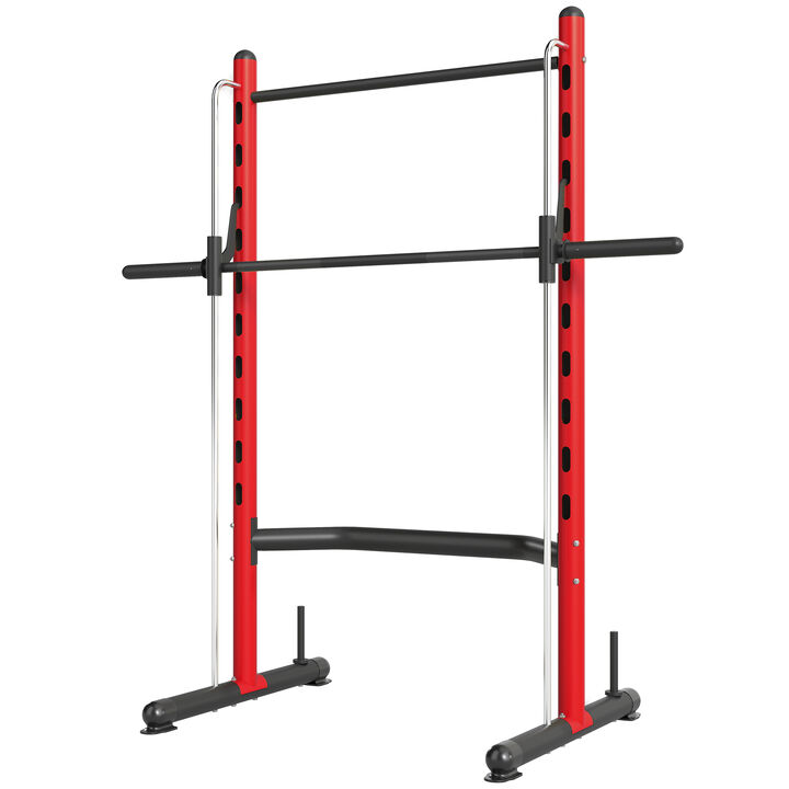 Hivvago Squat Rack with Pull Up Bar and Adjustable Bench