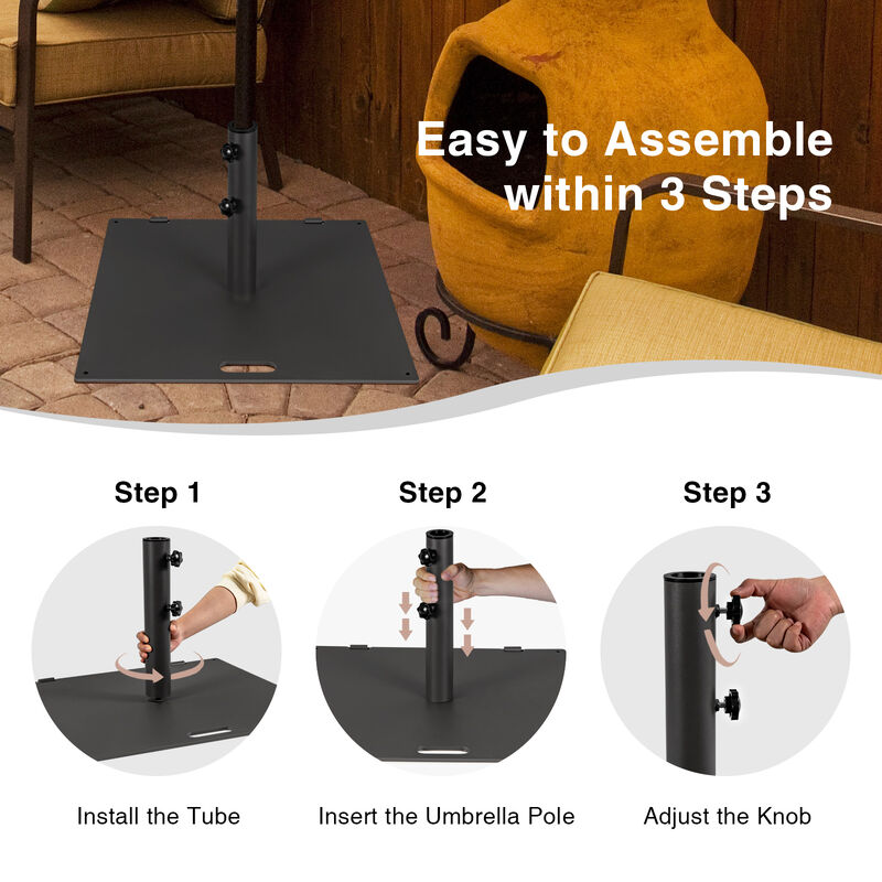 24-Inch Patio Umbrella Stand, Square Base image number 4