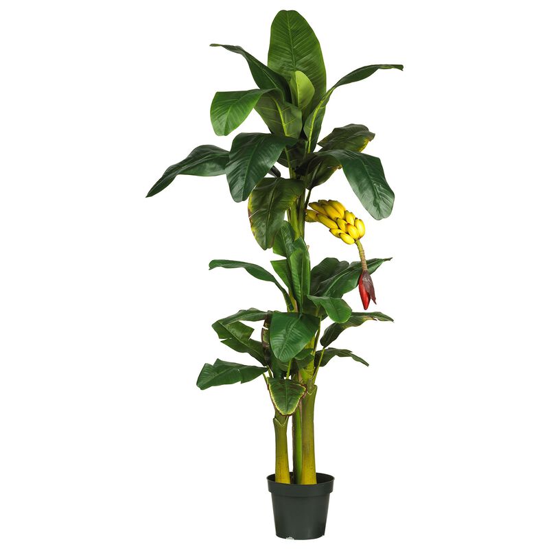 Hivvago 6 Feet Triple Stalk Banana Silk Tree