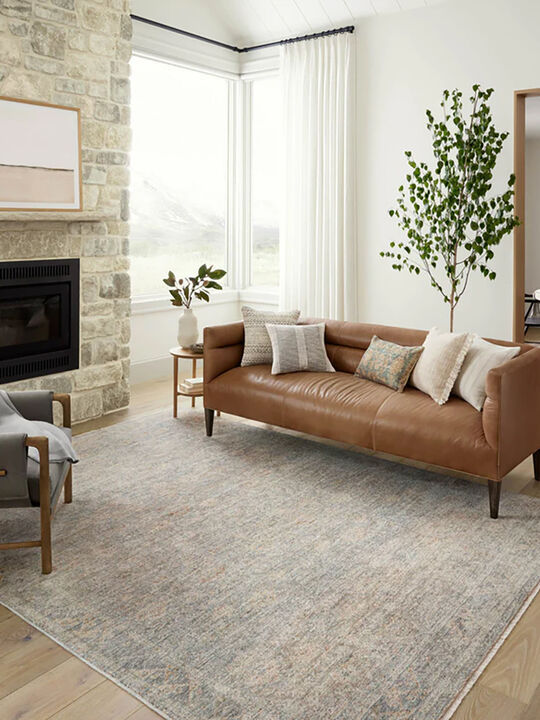 Blake BLA01 Sky/Beige 18" x 18" Sample Rug