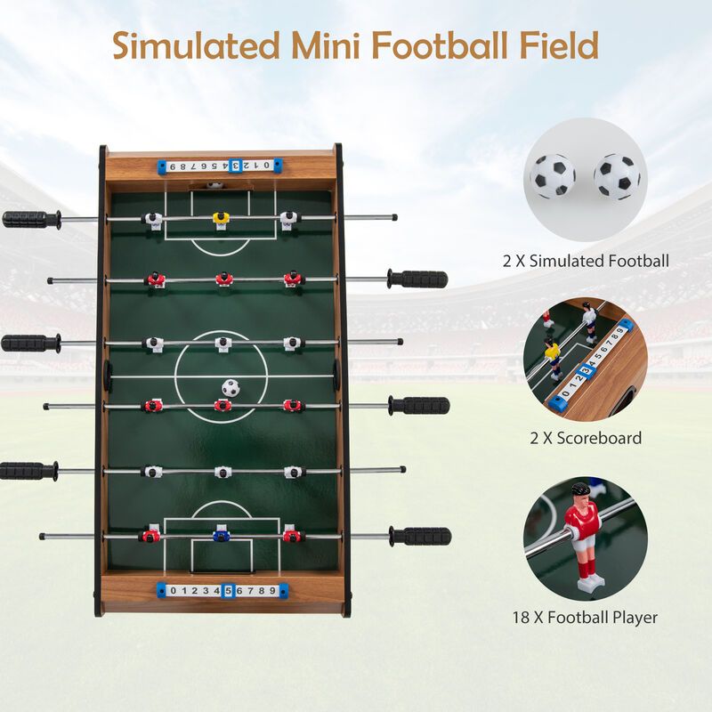 Portable Tabletop Foosball Game for Kids Adults and Indoor Play-Natural image number 5