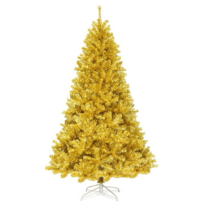 Artificial Tinsel Christmas Tree Hinged with Foldable Stand
