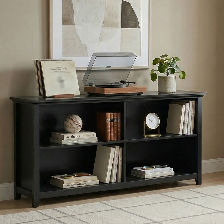 Simpli Home Amherst Low 4 Shelf Bookcase