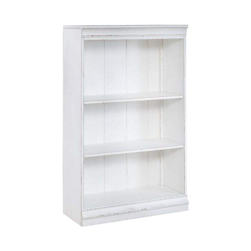 Liberty Furniture Magnolia Manor Stepped Bookcase Wall - Antique White & Weathered Bark image number 5
