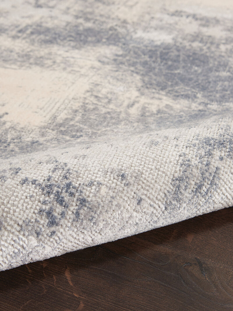 Rustic Textures RUS02 Blue/Ivory 5'3" x 7'3" Rug