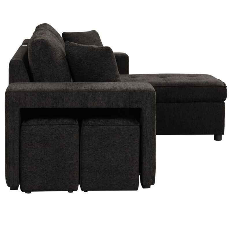 Torwuf Reversible Sleeper Sectional Sofa image number 5
