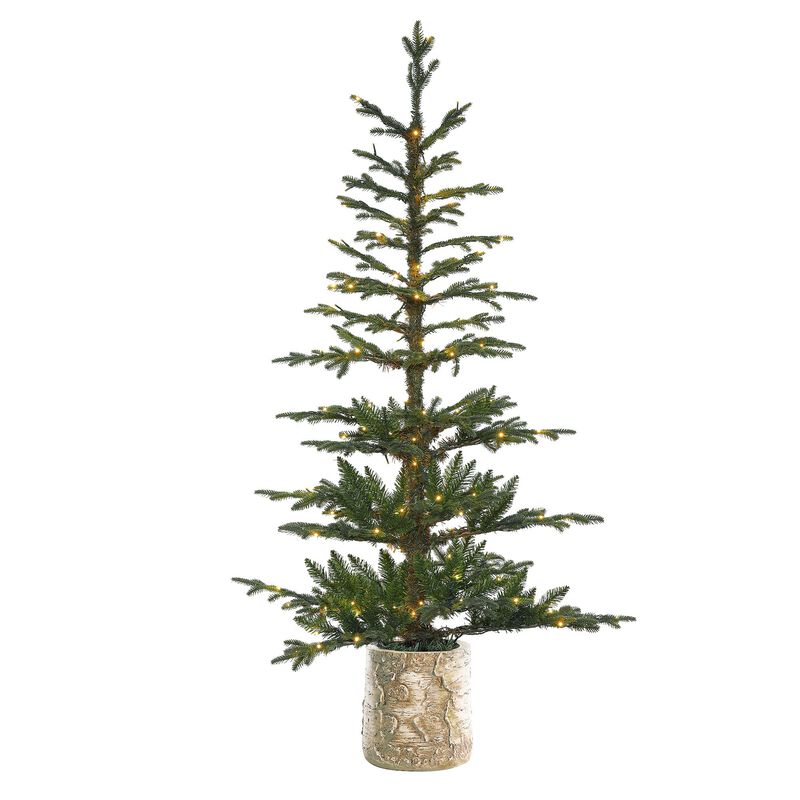 5 Foot Pre-lit Timberland Fir Potted Christmas Tree image number 0
