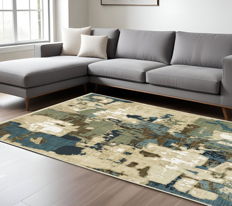 HomeRoots Abstract Area Rug