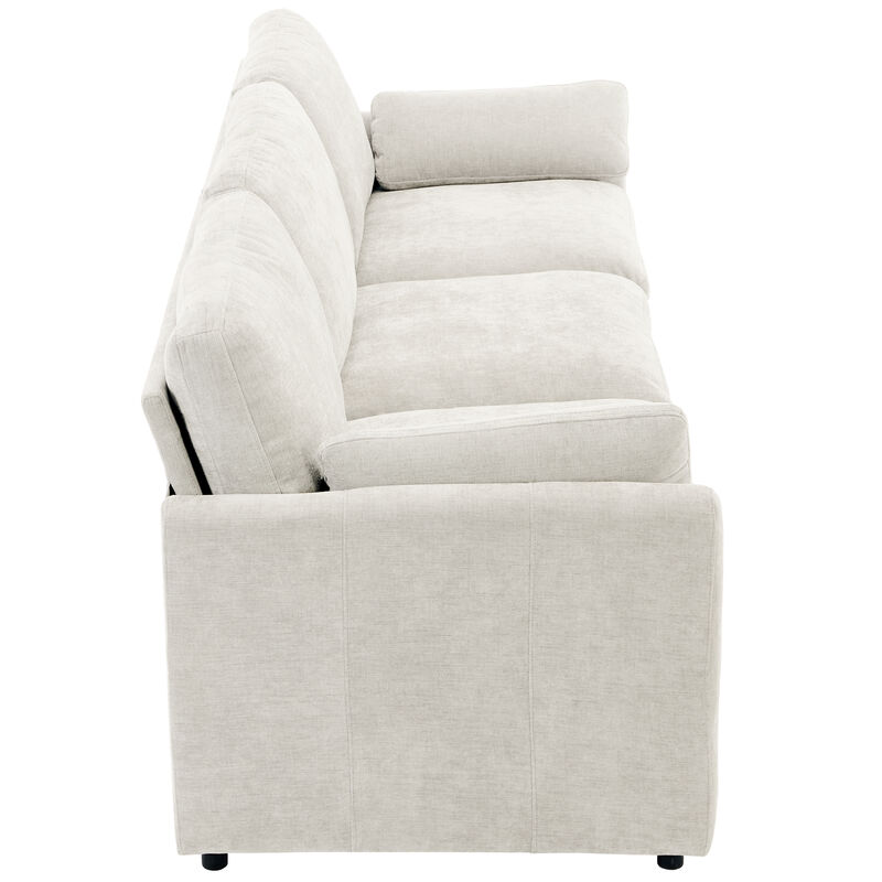Merax Modern Chenille 3-seater Sofa Couch for Living Room