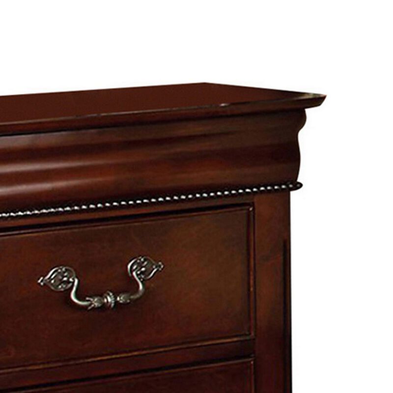 Queen Bedroom Set, Brown Wood, 3 Piece Set with 2 Nightstands image number 6