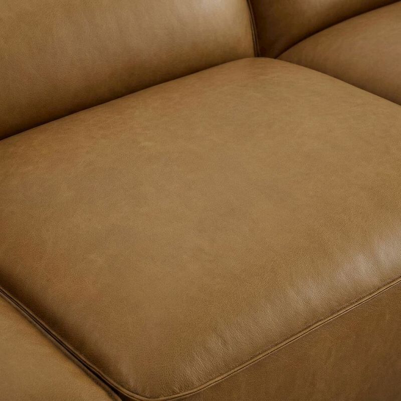 Vegan Leather Modular Sectional Sofa and Couch for Living Room, Camel, 4 Pc image number 5