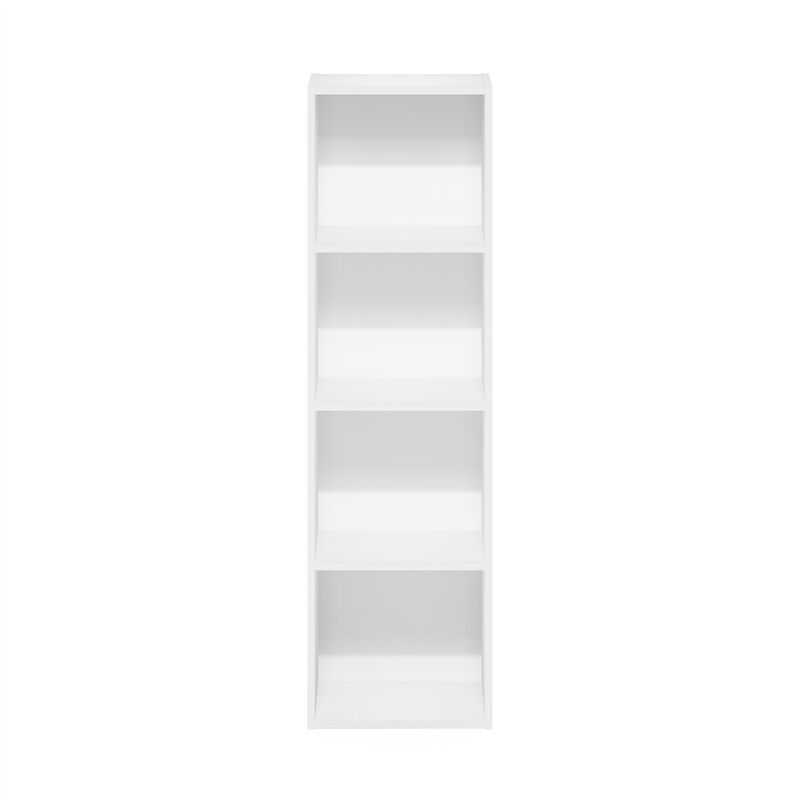Furinno Luder Bookcase / Book / Storage, 4-Tier Cube,White