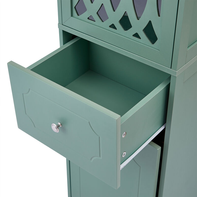 Merax  Freestanding Linen Cabinet Bathroom Storage Cabinet