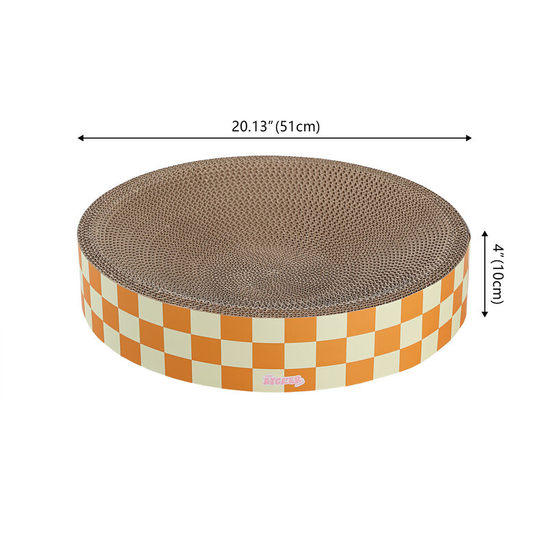 Nelson Modern Cardboard Round Bowl Cat Scratcher with Catnip