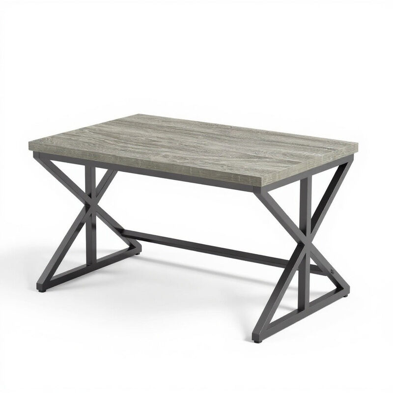 Top True Wood Computer Desk, Modern Writing Desk with Metal Frame for Home Office image number 0