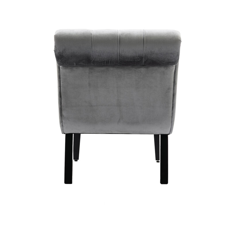 Merax Modern Velvet Armless Accent Chair