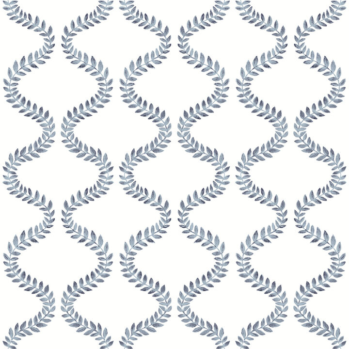Florentine Blue Vine Trellis Peel & Stick Wallpaper