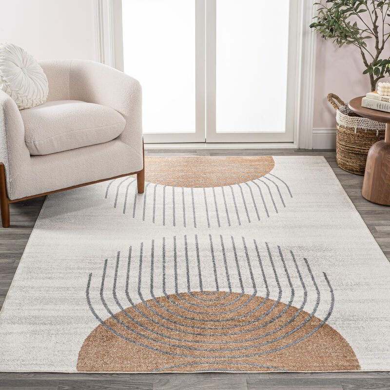 Kallax Geometric Modern Low-Pile Machine-Washable Area Rug