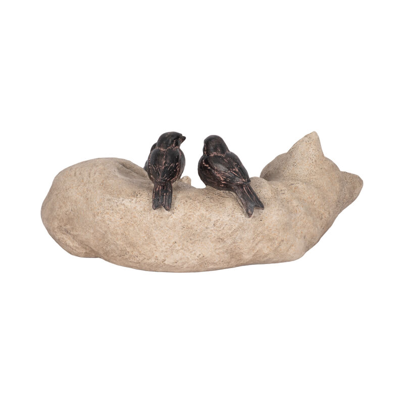 12" Sleeping Kitty With Birds image number 3