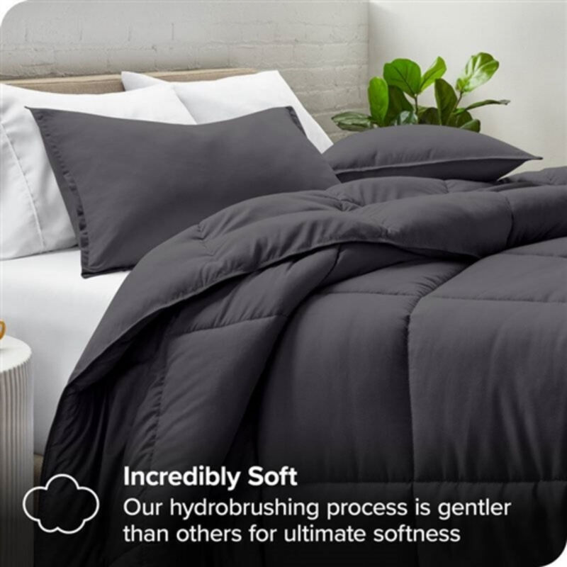 Machine Washable Wrinkle-Free Comforter Set &ndash; Cozy Down Alternative Fill