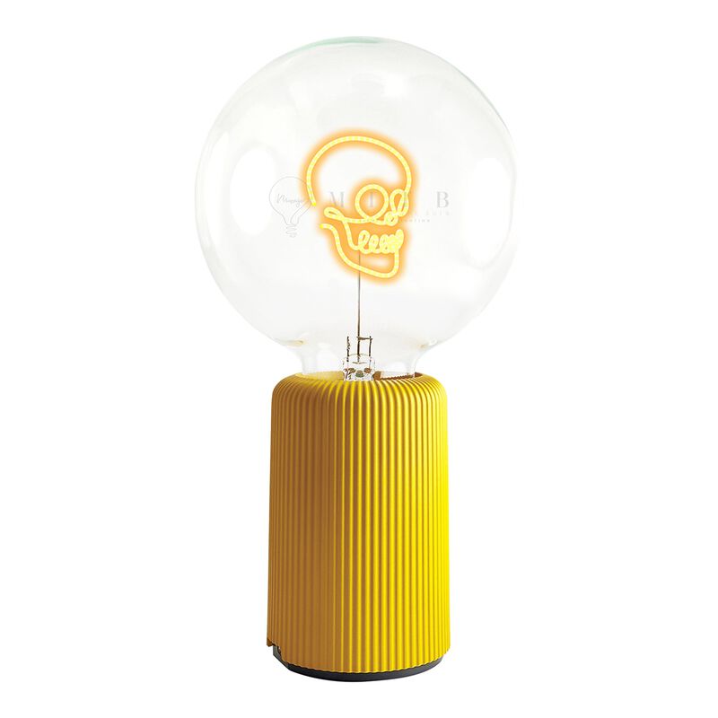 Bulb SKULL Amber with Base Table Lamp PORTABLE Pop image number 0