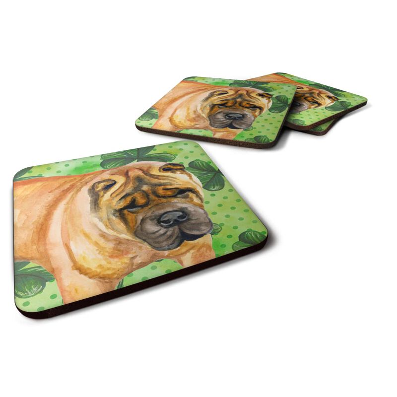Caroline's Treasures Shar Pei St Patrick's Decorative coasters, Multicolor