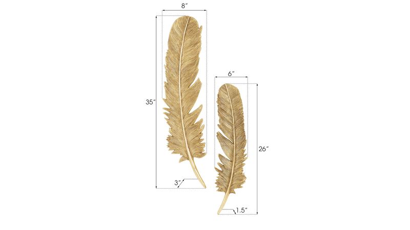 Feathers Large Wall Art Set of 2