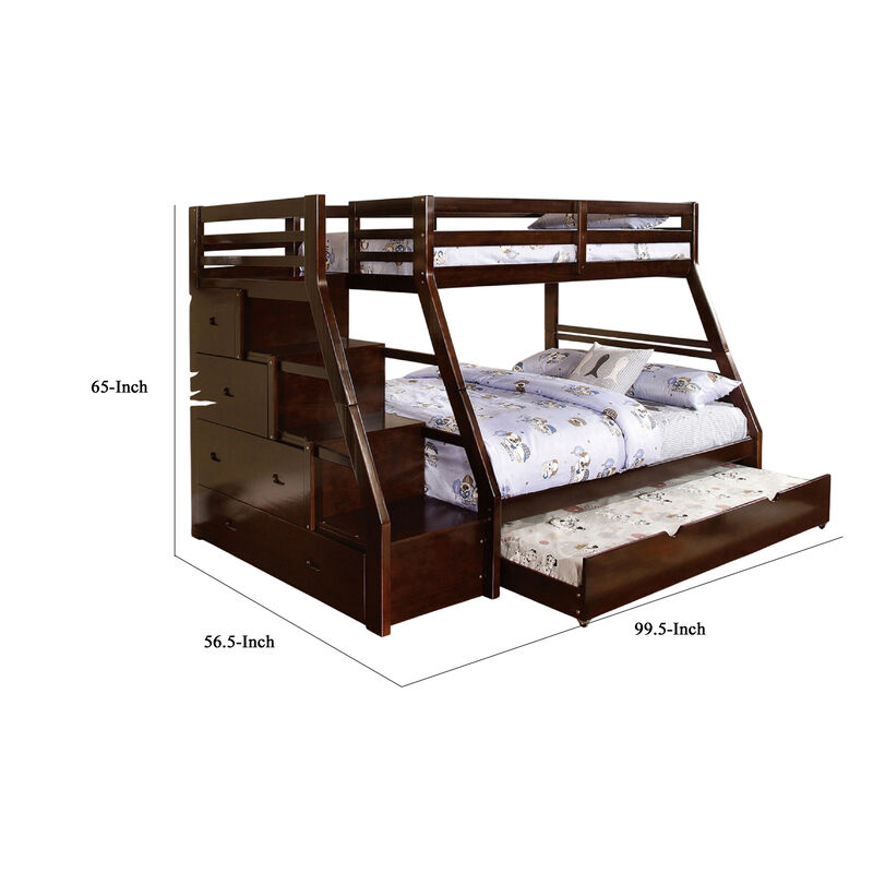 Ellon Bunk Bed, Trundle, Wood, Storage Drawers image number 5